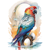 Perroquet Aquarelle