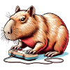 Capybara Gaming Nerd
