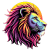 Synthwave Lion