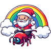 Fourmi Père Noël Arc-en-ciel