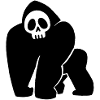 Black Gorilla Skull