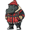 Mode d’hiver hippopotame
