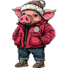 Mode d’hiver du cochon