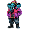 Mode d’hiver éléphant