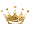 Queen/King Crown Gold Glitter Personalizable