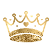 Queen/King Crown Gold Glitter Personalizable