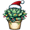 Succulent Christmas Hat Xmas