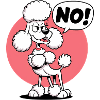 Poodle saying "No!