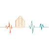 Retro heartbeat sketch building