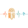 Heartbeat Retro Tribal Mask