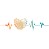 Retro Heartbeat Fingerprint Heart
