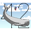 H2G2 Fan Art. Sperm whale and petunia falling. 42