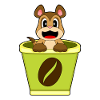 Erdmännchen Becher Kaffee