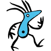 Abstract Blue Creature