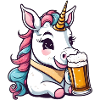 Beschwipstes / betrunkenes Einhorn