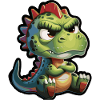 Grumpy Dino – Funny Cartoon Motif