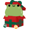 Frog Christmas Present