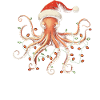 Octopus Squid Christmas Hat Xmas