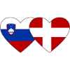 Slovenia Denmark Flag Heart