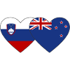Slovenia New Zealand Flag Heart