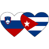 Slovenia Cuba Flag Heart