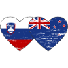 Slovénie Nouvelle-Zélande drapeau coeur utilisé
