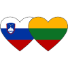 Slovenia Lithuania Flag Heart