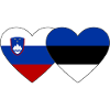 Slovenia Estonia Flag Heart