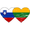 Slovenia Lithuania flag heart used