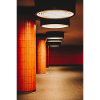 Orange tunnel with light balls