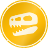 Golden Dinosaur Skull