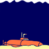 Submarine sunk ground grounded