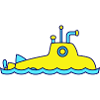 Surfaced Submarine Water Surface Dive