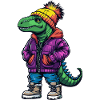 Dinosaure stégosaure Mode Hiver