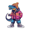 Dinosaure T-Rex Mode Hiver