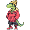 Dinosaure brontosaure Mode Hiver