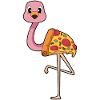 Pizza aux flamants roses