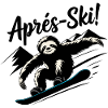 Sloth Sloth Snowboard Après Ski