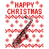 Saxophone Ugly Christmas Saxophonist Musician
