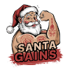 Lustiger Weihnachtsmann Weihnachts-Workout