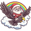 Arpia Uccello Babbo Natale Arcobaleno