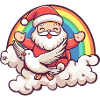 Colombe oiseau Père Noël Arc-en-ciel