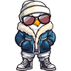 Dove Bird Winter Comic