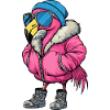 Flamingo Winter Comic