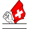 Flagge Schweiz transparenter Fausttextraum