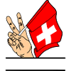 Flagge Schweiz Friedenszeichen Textraum