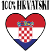 100 Hrvatska Croatie Drapeau Coeur