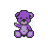 Pixel Bear Purple