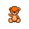 Pixel Bear Orange