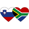 Slovenia South Africa Flag Heart
